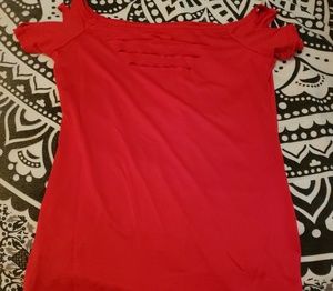 Sexy red cut shirt
